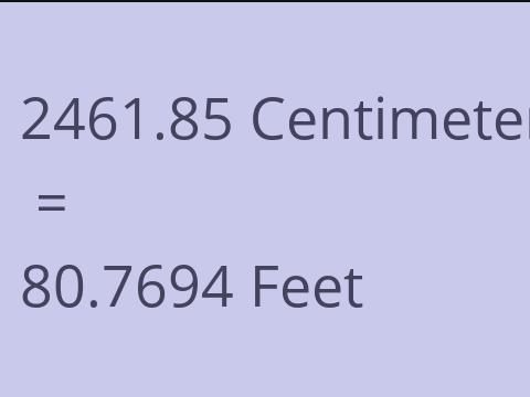 2461.85 CM TO FEET