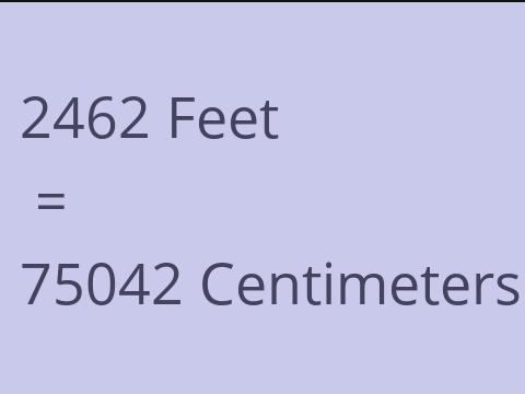 2462 FEET TO CM