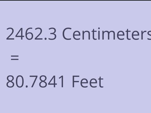 2462.3 CM TO FEET