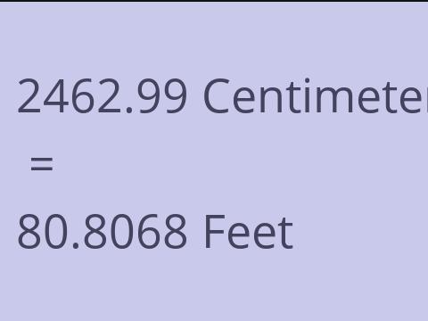 2462.99 CM TO FEET