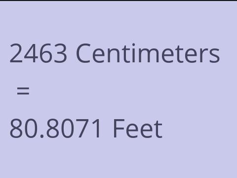 2463 CM TO FEET