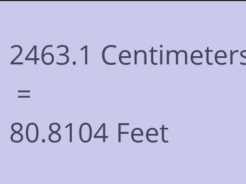 2463.1 CM TO FEET