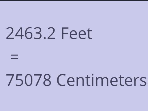 2463.2 FEET TO CM