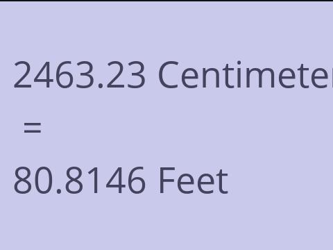 2463.23 CM TO FEET