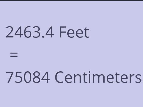 2463.4 FEET TO CM