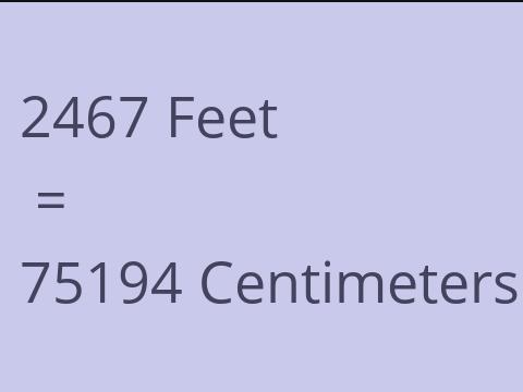 2467 FEET TO CM