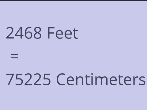 2468 FEET TO CM