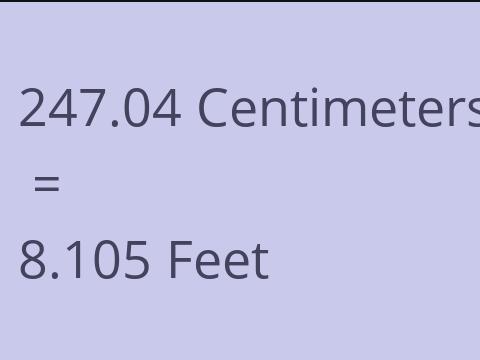 247.04 CM TO FEET