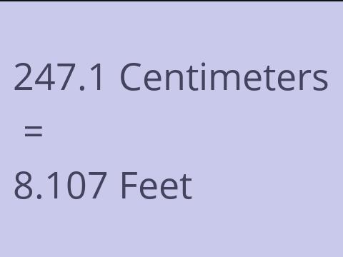 247.1 CM TO FEET