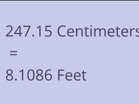 247.15 CM TO FEET