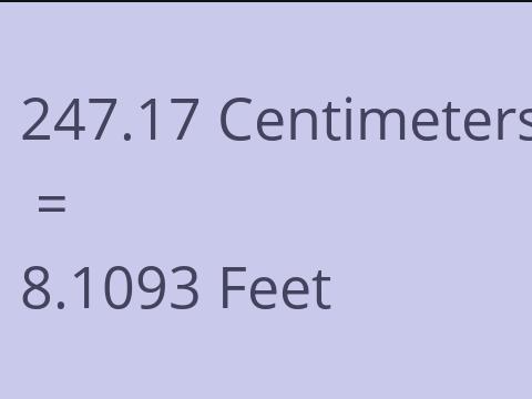 247.17 CM TO FEET