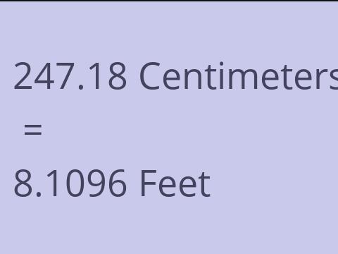 247.18 CM TO FEET