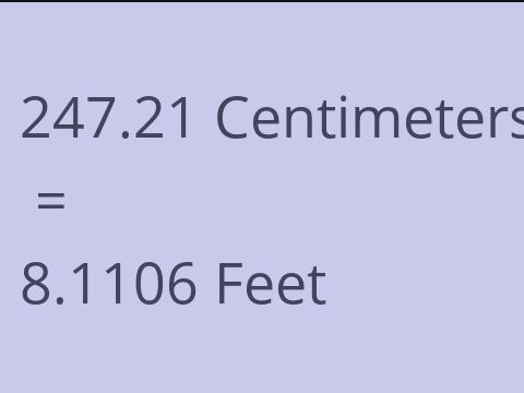 247.21 CM TO FEET