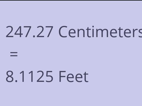 247.27 CM TO FEET