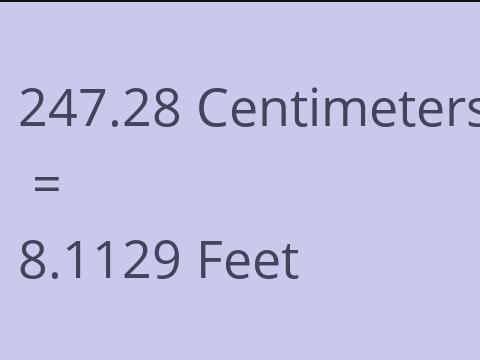 247.28 CM TO FEET