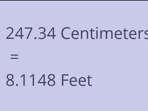 247.34 CM TO FEET