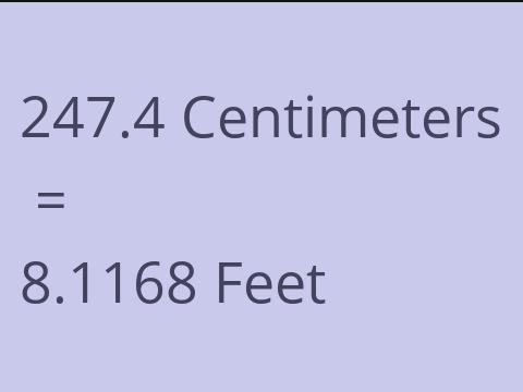 247.4 CM TO FEET