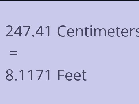 247.41 CM TO FEET