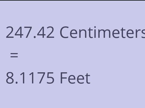 247.42 CM TO FEET