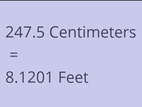 247.5 CM TO FEET