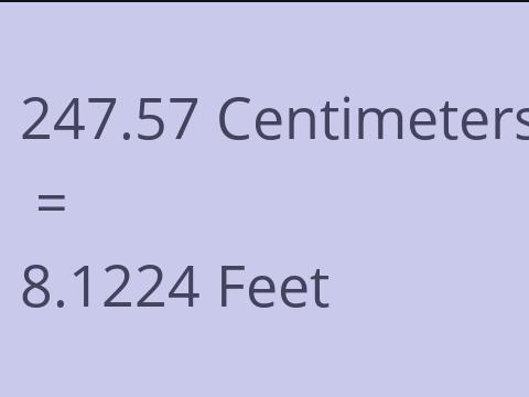 247.57 CM TO FEET