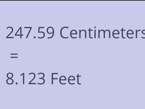 247.59 CM TO FEET