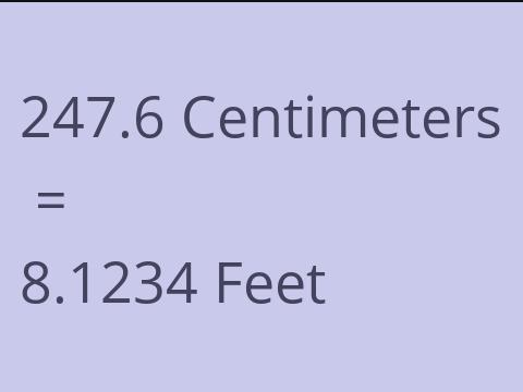 247.6 CM TO FEET