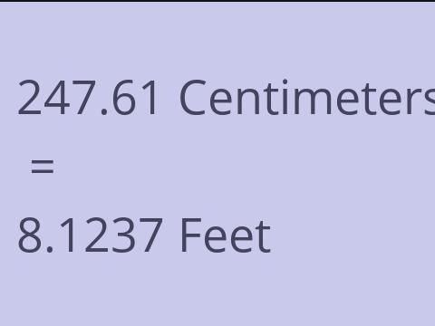 247.61 CM TO FEET