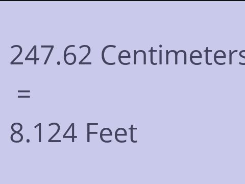 247.62 CM TO FEET