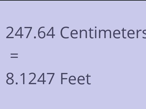 247.64 CM TO FEET