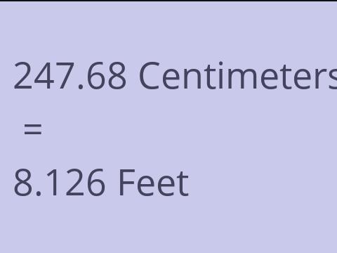 247.68 CM TO FEET