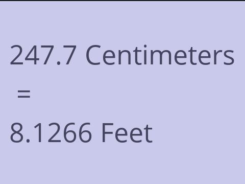 247.7 CM TO FEET