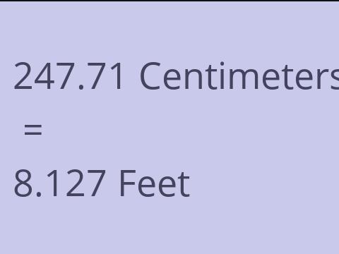 247.71 CM TO FEET