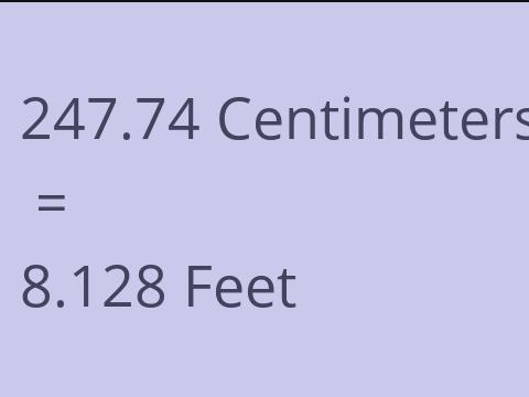 247.74 CM TO FEET