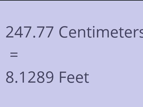 247.77 CM TO FEET