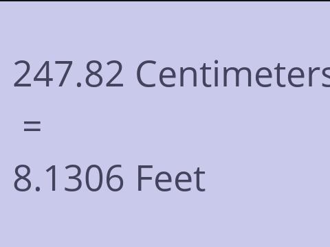 247.82 CM TO FEET