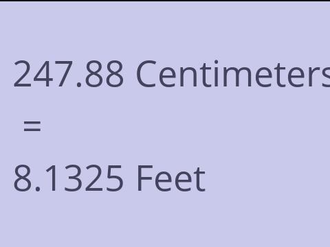 247.88 CM TO FEET