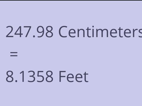 247.98 CM TO FEET