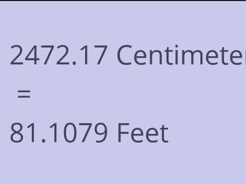 2472.17 CM TO FEET