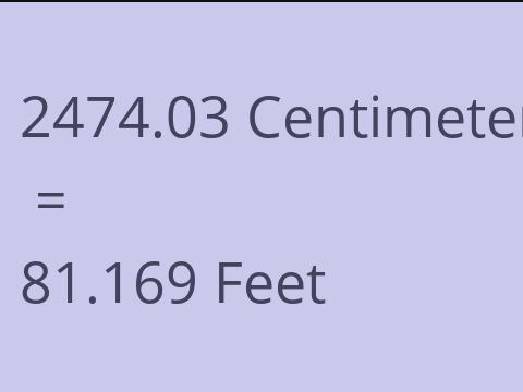 2474.03 CM TO FEET