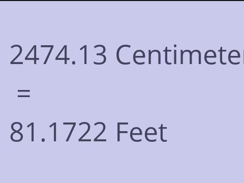 2474.13 CM TO FEET