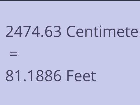 2474.63 CM TO FEET