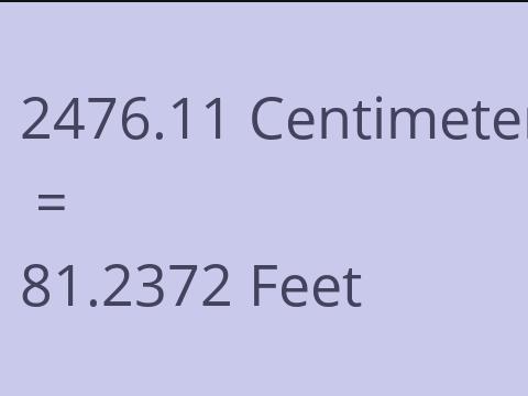 2476.11 CM TO FEET