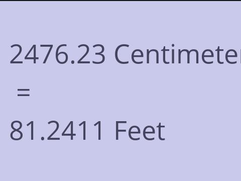 2476.23 CM TO FEET