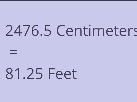 2476.5 CM TO FEET