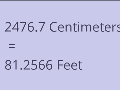 2476.7 CM TO FEET