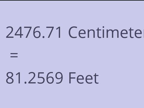 2476.71 CM TO FEET