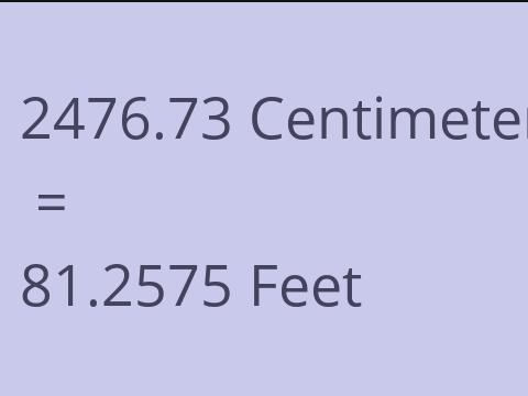 2476.73 CM TO FEET