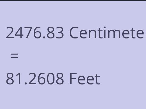 2476.83 CM TO FEET