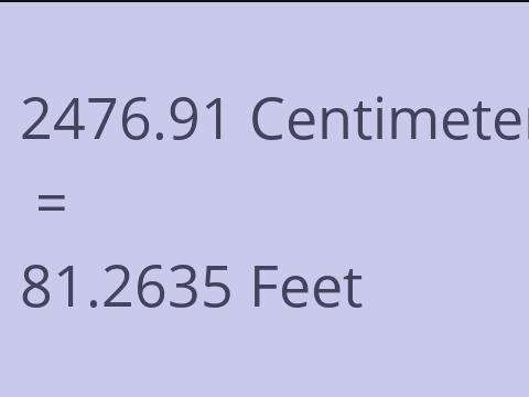 2476.91 CM TO FEET